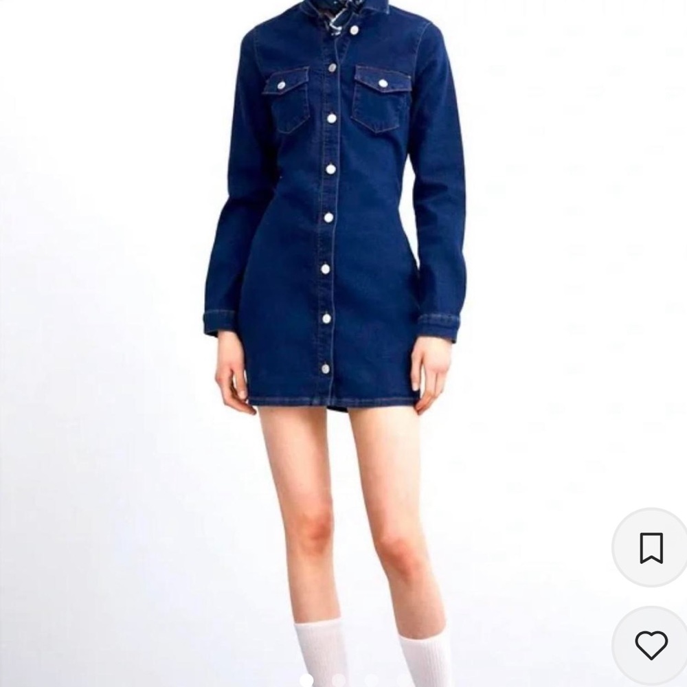 Zara Button Down Denim Dress!